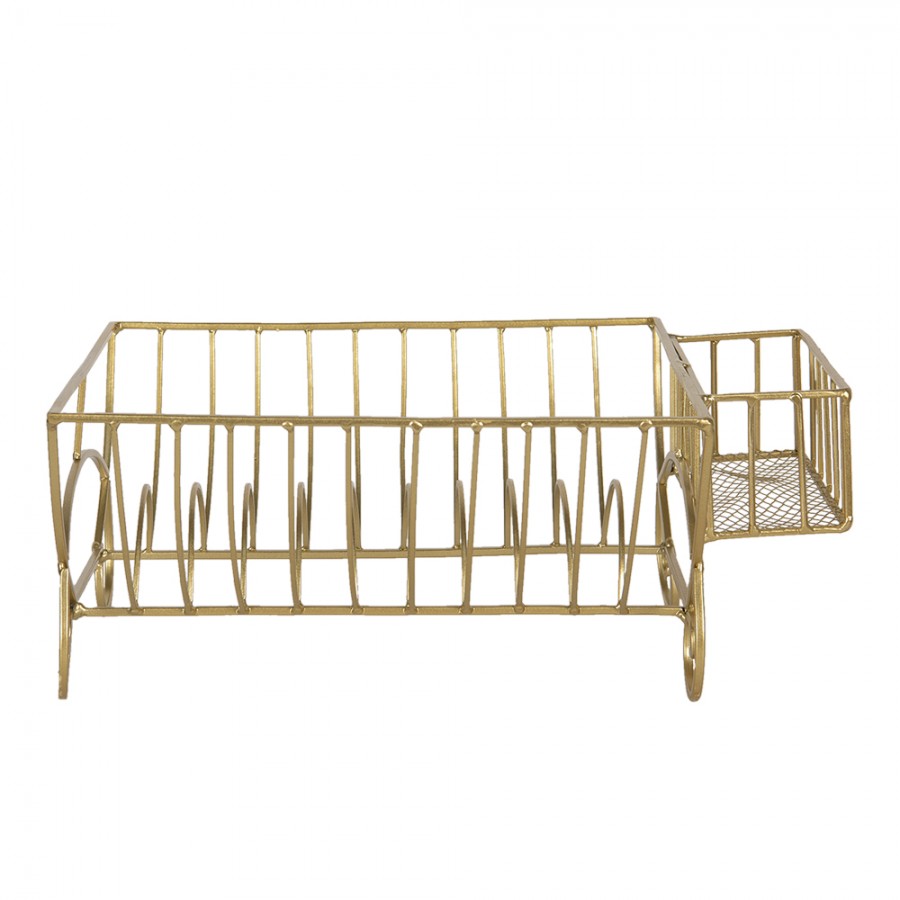 Redskapställ Kök Diskställ 42x29x17 cm Guld