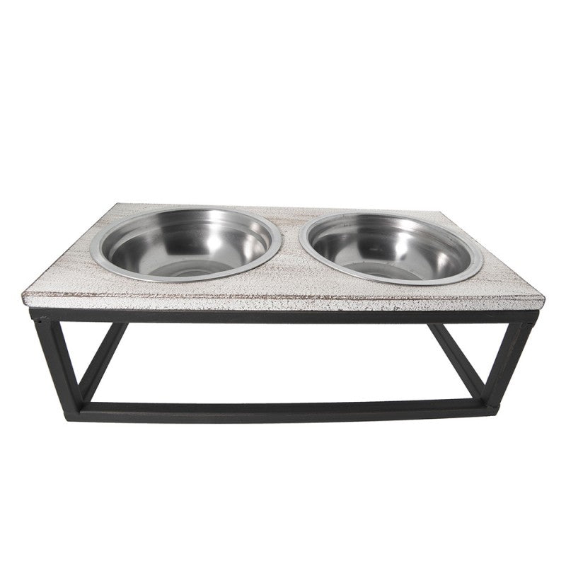 Matskål för hund och Kat Brun 30x15x10 cm / 2x200 ml
