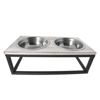 Matskål för hund och Kat Brun 30x15x10 cm / 2x200 ml