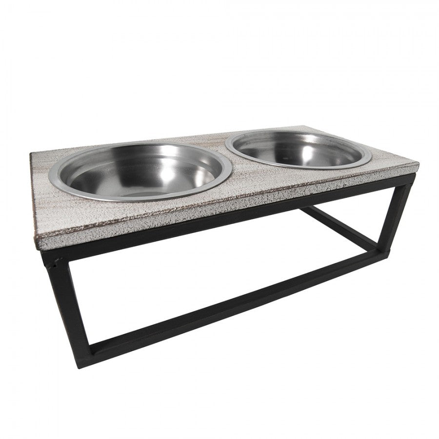 Matskål för hund och Kat Brun 30x15x10 cm / 2x200 ml