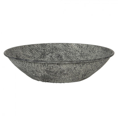 Dekorativ Skål Set om 2 Grå Ø 35x9 / Ø 41x10 cm
