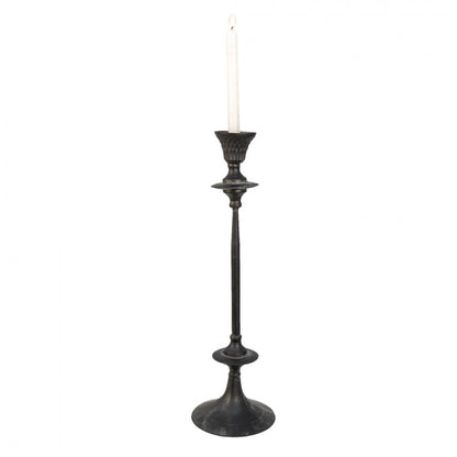 Ljusstake  Svart metall Ø 15x52 Cm