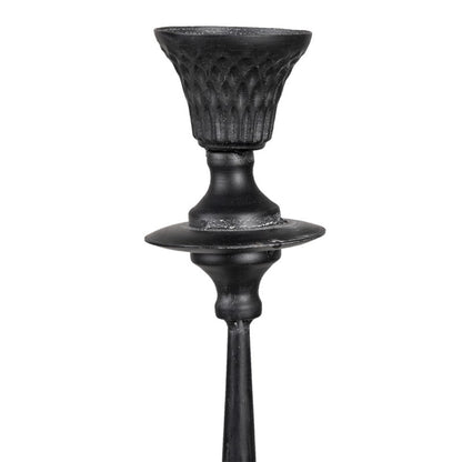 Ljusstake  Svart metall Ø 15x52 Cm