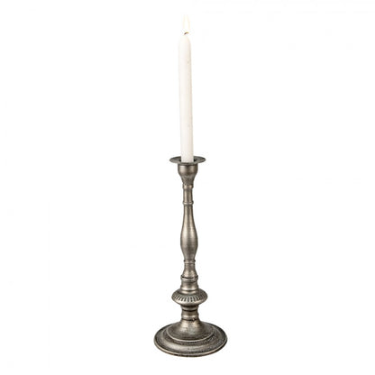 Ljusstake Silverfärgad metall Ø 12x32 Cm