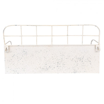 Vägghylla 38x14x20 cm Beige Järn rektangel