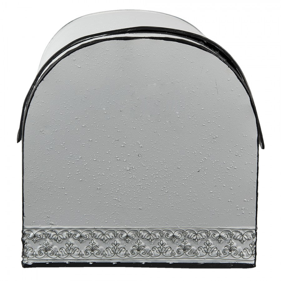 Redskapställ Kök Brödbox Metall Vit, Brun 30x20x20 cm