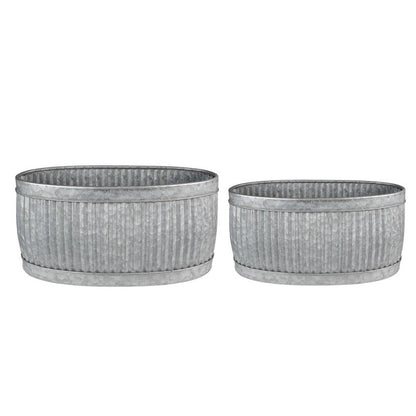 Utomhus Blomkruka 2-pack Grå 52x25x26 / 48x21x23 cm