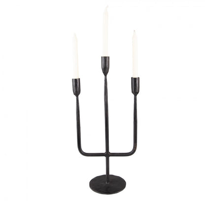 Ljusstake 43 Cm Svart Metall