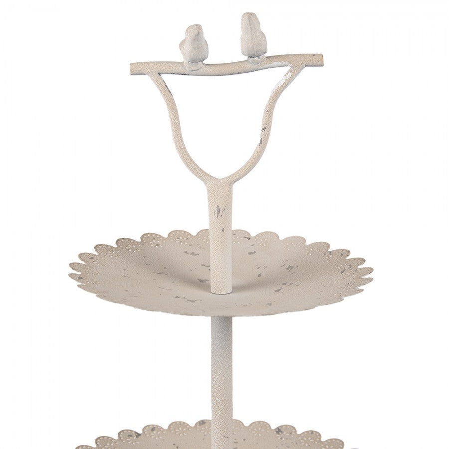 Dekorativt Fat 2-vånings tårtställ Beige Ø 32x51 cm