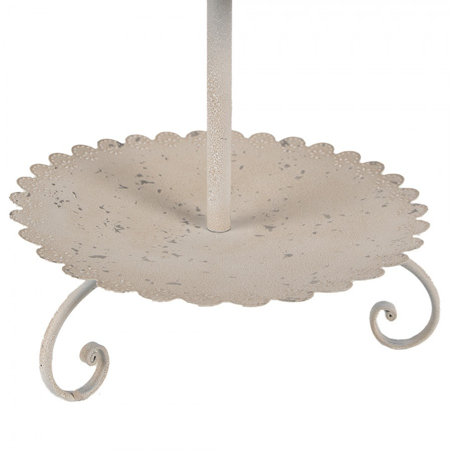 Dekorativt Fat 2-vånings tårtställ Beige Ø 32x51 cm