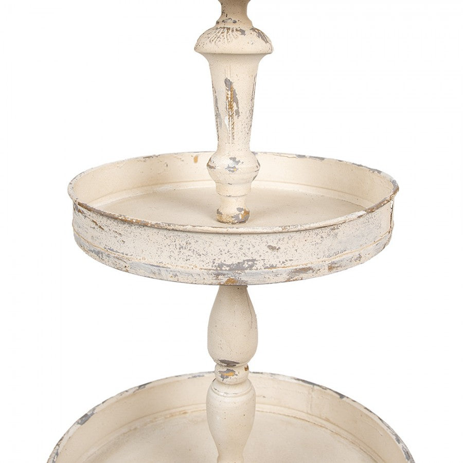 Dekorativt Fat 3-vånings tårtställ Beige Ø 42x75 cm