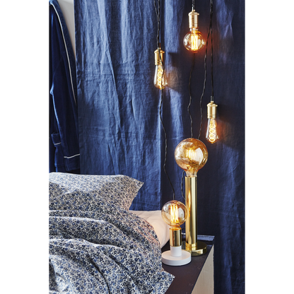 Bordslampa Lampfot E27 Glans Mässing 12x29