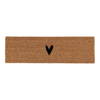 Dörrmatta Hjärta 75x22 cm Brun Svart