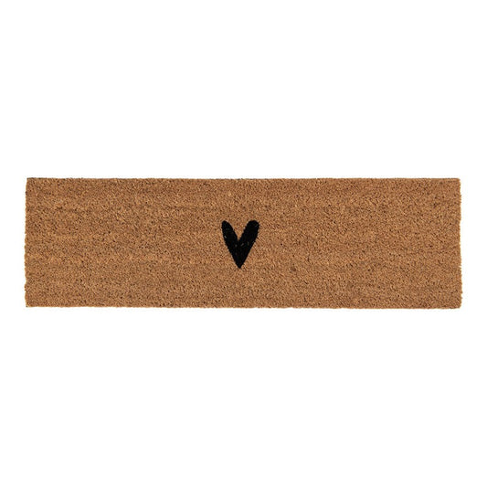 Dörrmatta Hjärta 75x22 cm Brun Svart