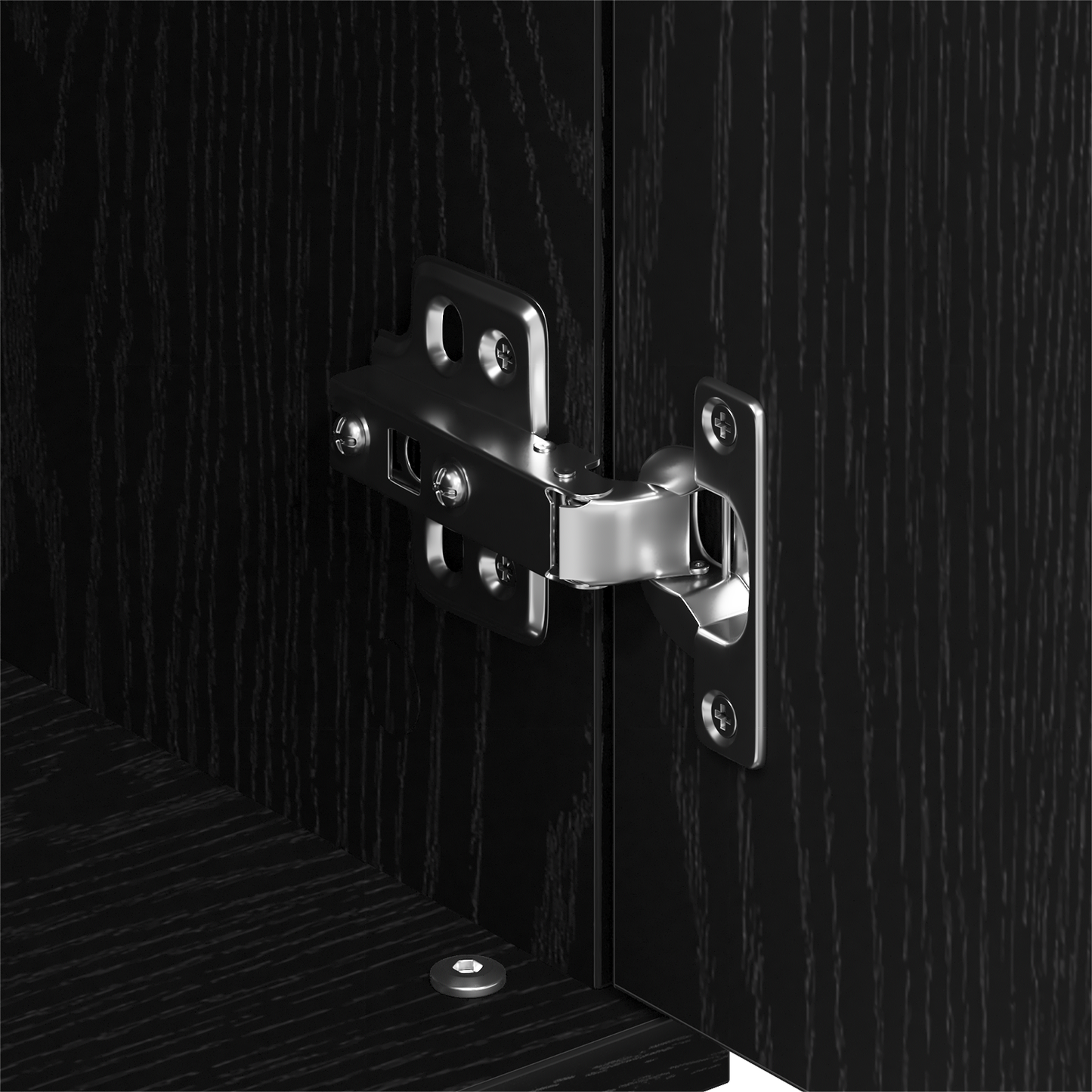 Skänk Svart Ek med låda 101.5 x 35 x 70 cm