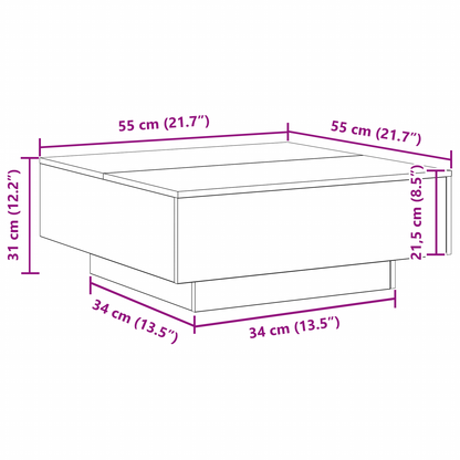Soffbord Artisan Ek 80 x 80 x 31 cm
