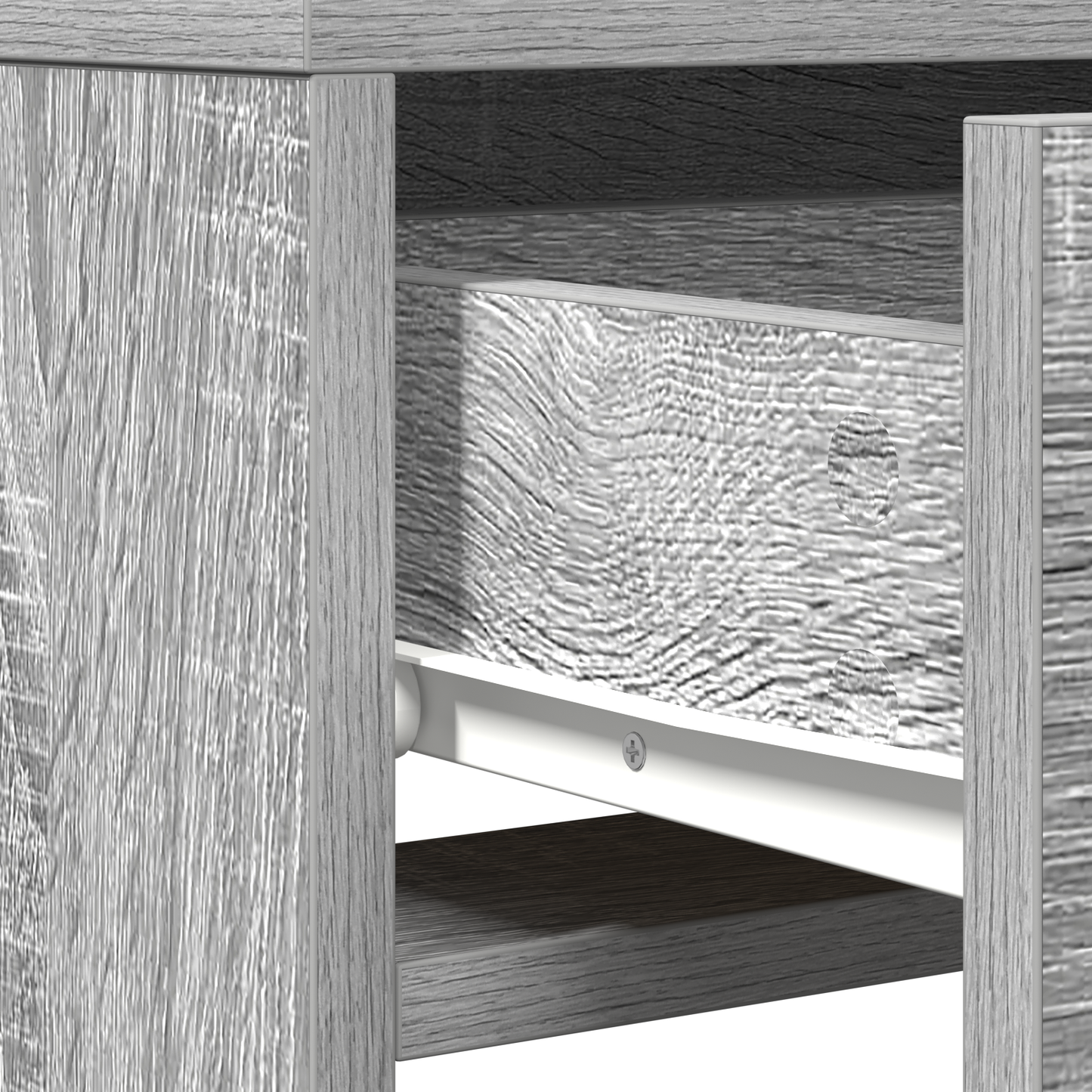 Sminkbord Smyckebord med låda Grå 50 x 41 x 140 cm