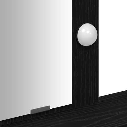 Sminkbord Smyckebord med låda Svart 100 x 41 x 140 cm