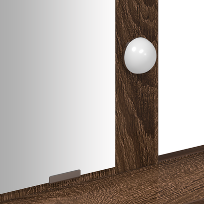 Sminkbord Smyckebord med låda Brun 100 x 41 x 140 cm