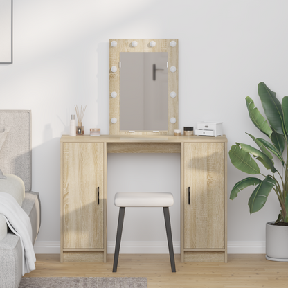 Sminkbord Smyckebord med lagring Brun 102 x 33 x 135 cm