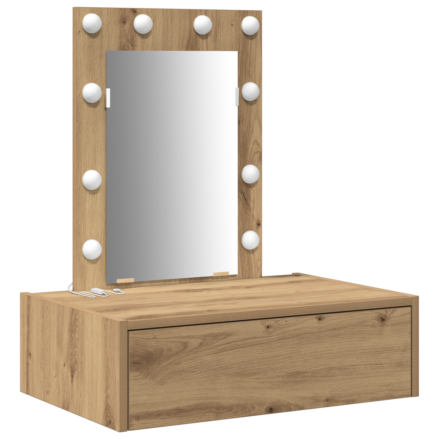 Sminkbord Smyckebord med låda Brun 60 x 40 x 70 cm