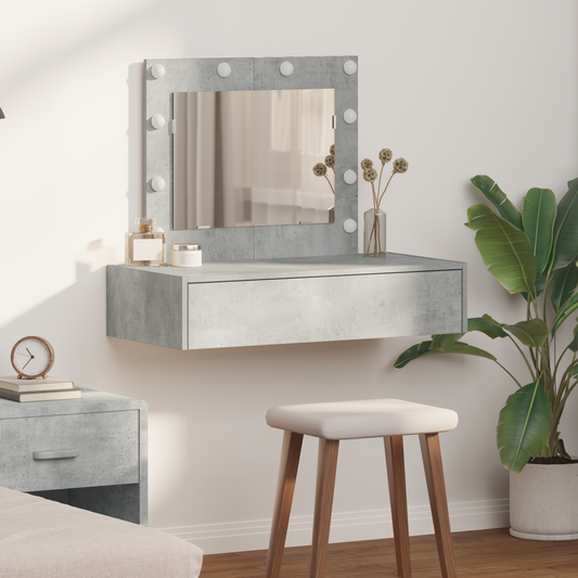 Sminkbord Smyckebord med låda Grå 83 x 40 x 70 cm