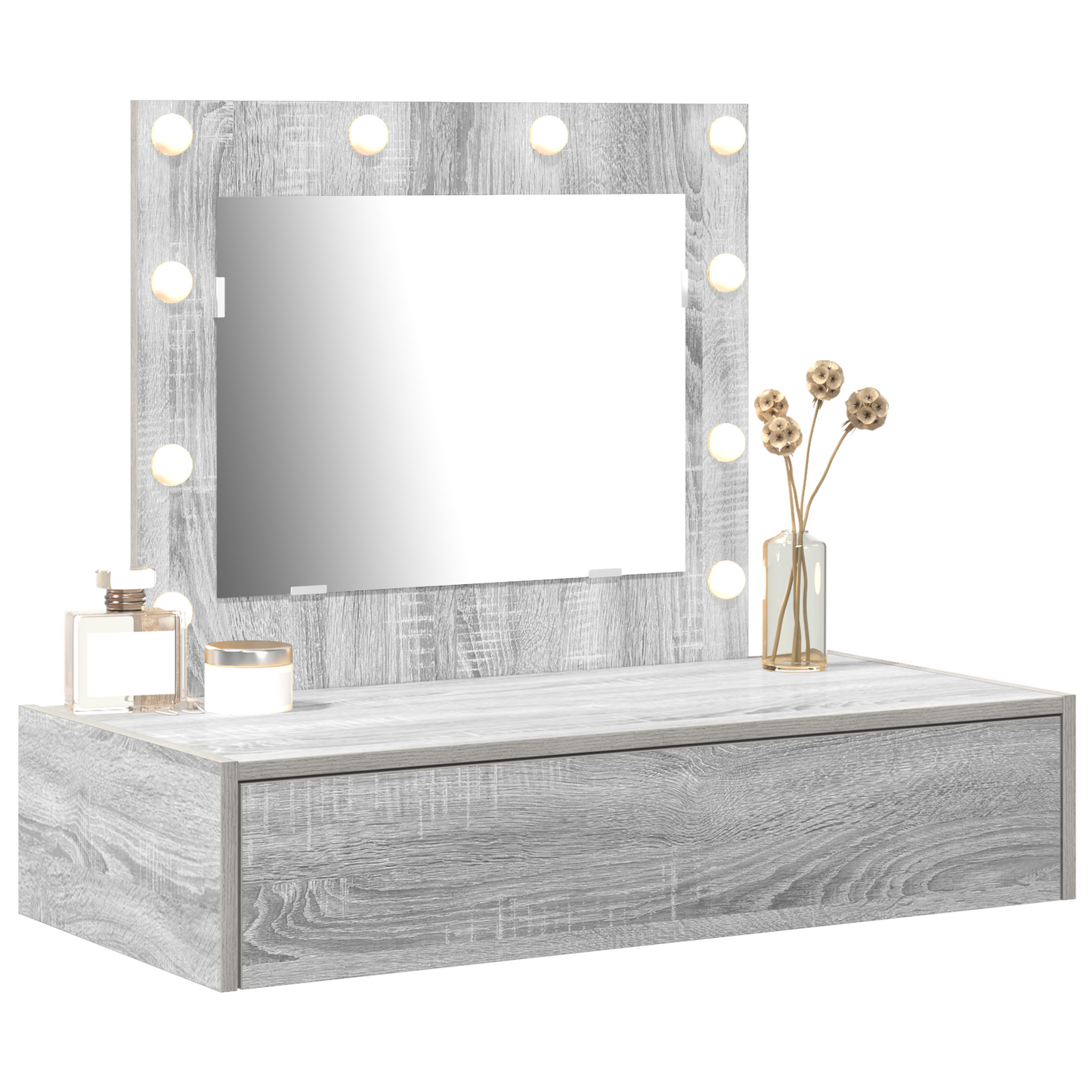 Sminkbord Smyckebord med låda Grå 83 x 40 x 70 cm