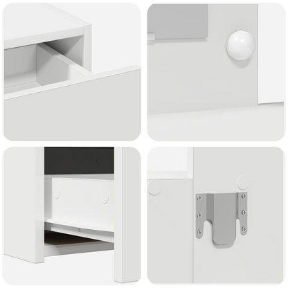 Sminkbord Smyckebord med låda Vit 100 x 40 x 70 cm