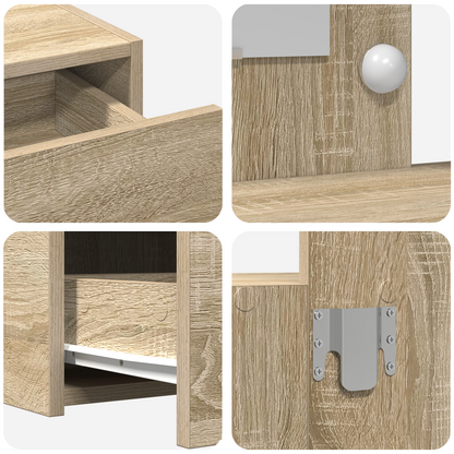 Sminkbord Smyckebord med låda Brun 100 x 40 x 70 cm