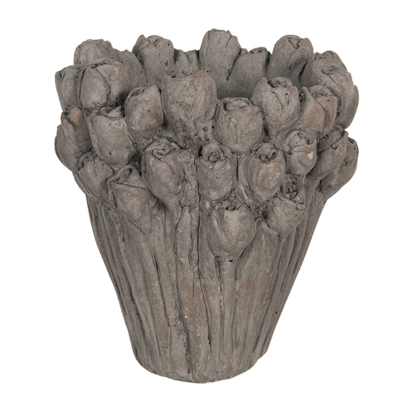 1 Clayre Eef Blomkruka Inomhus  23x25 Cm Gr blommor Rund