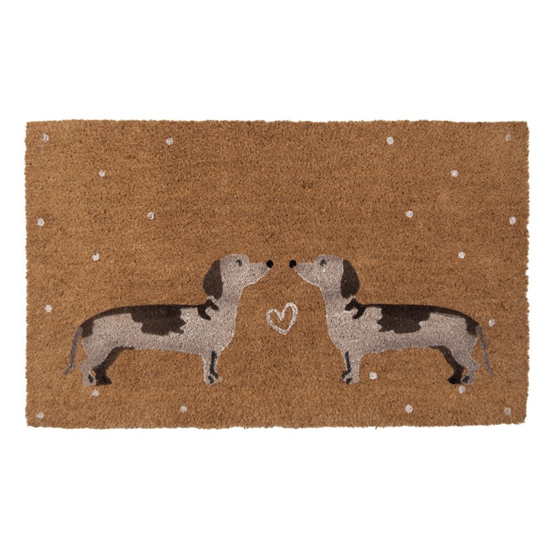 1 Clayre Eef Drrmatta Hund Brun Beige 75x45x1 cm